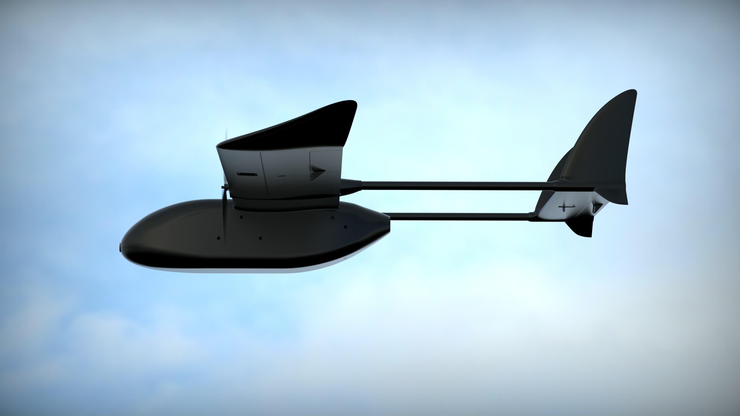 Aveo AirWing F-150 side profile showing deep fuselage