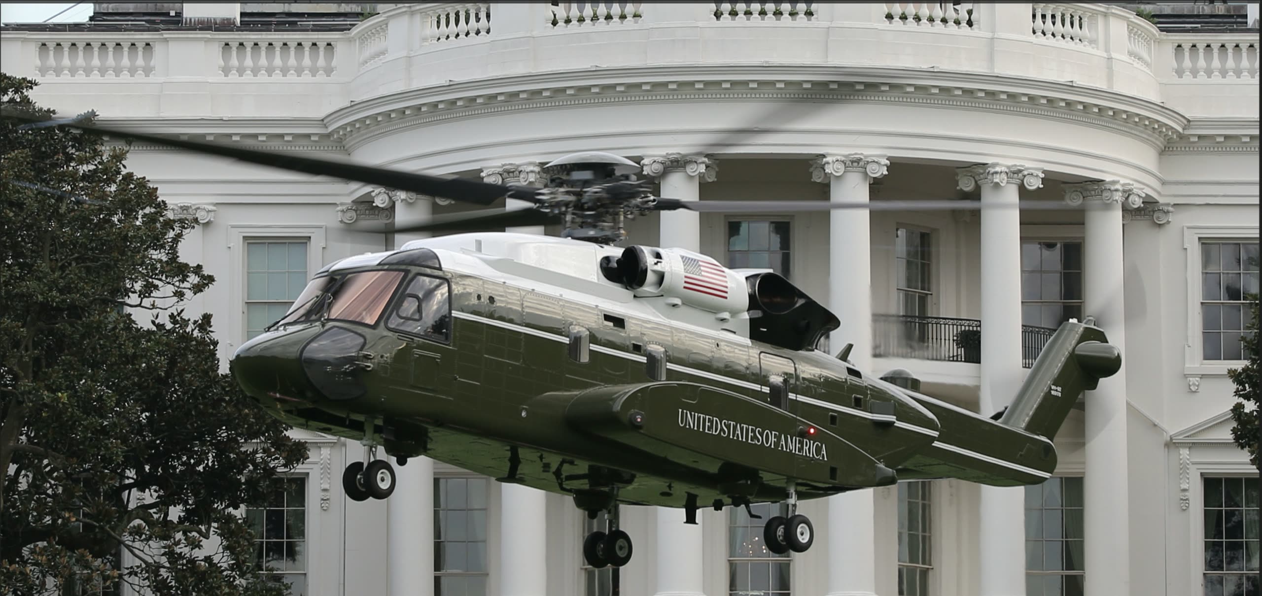 Sikorsky VH-92 presidential helicopter departing the White House