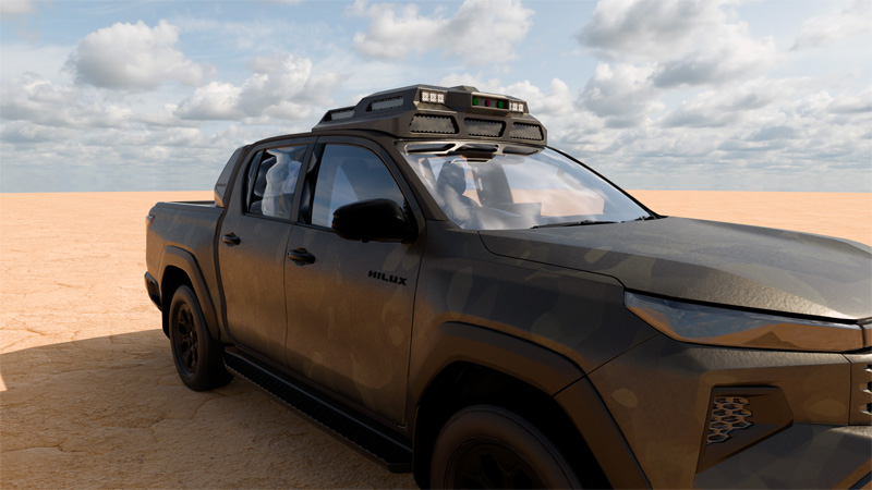 Aveo Iguana roof pod on a Toyota Hilux