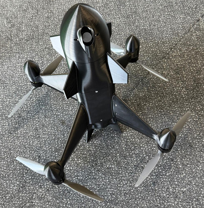Aveo ConeHead interceptor drone, top view