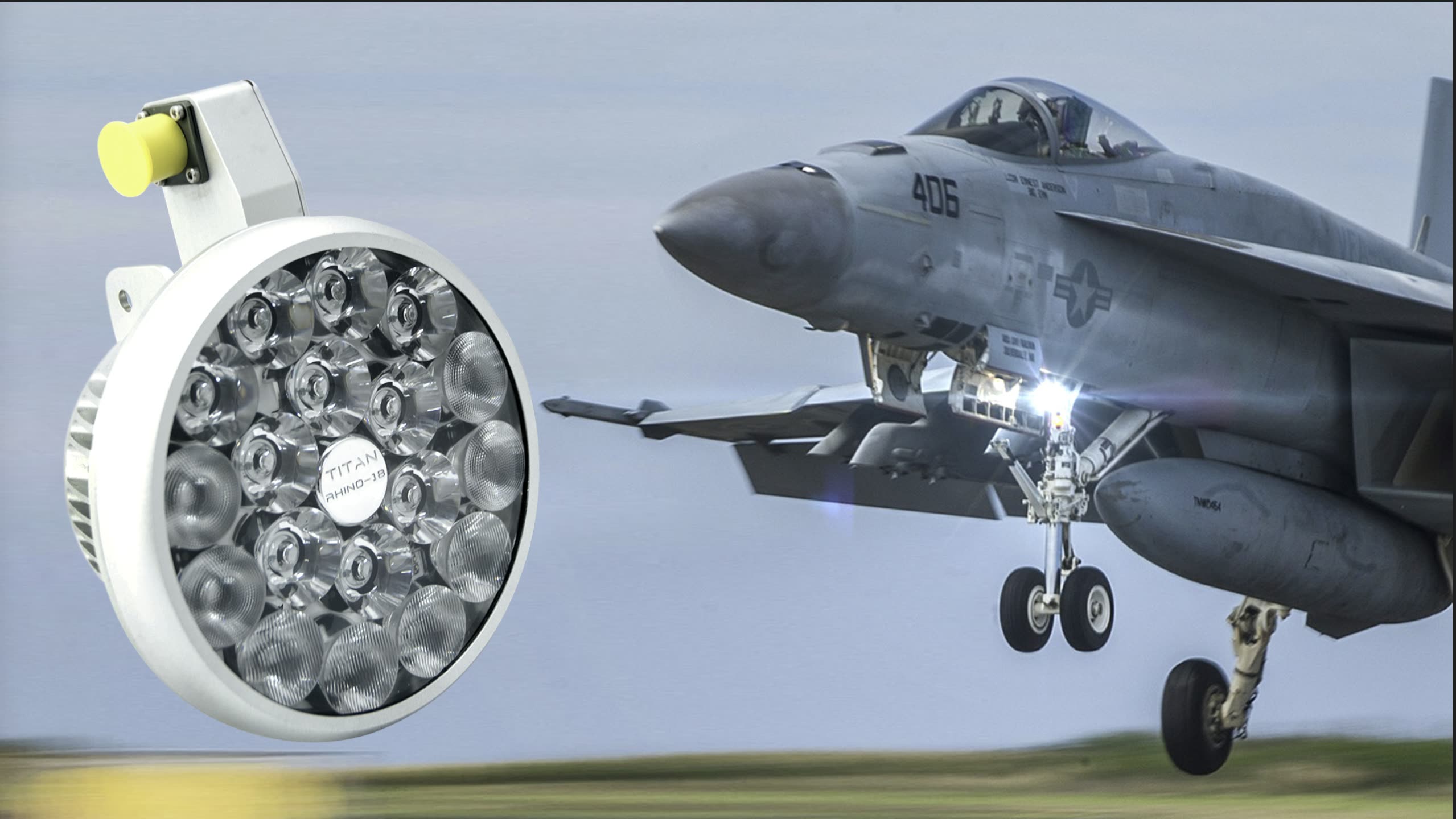 Titan Rhino-18 landing light and F/A-18