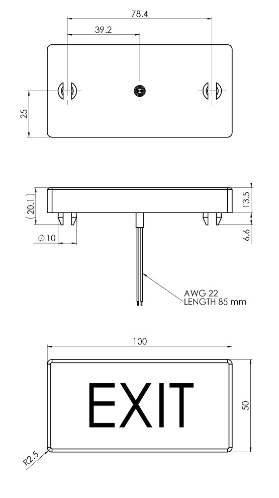 EXIT-light-dimensions