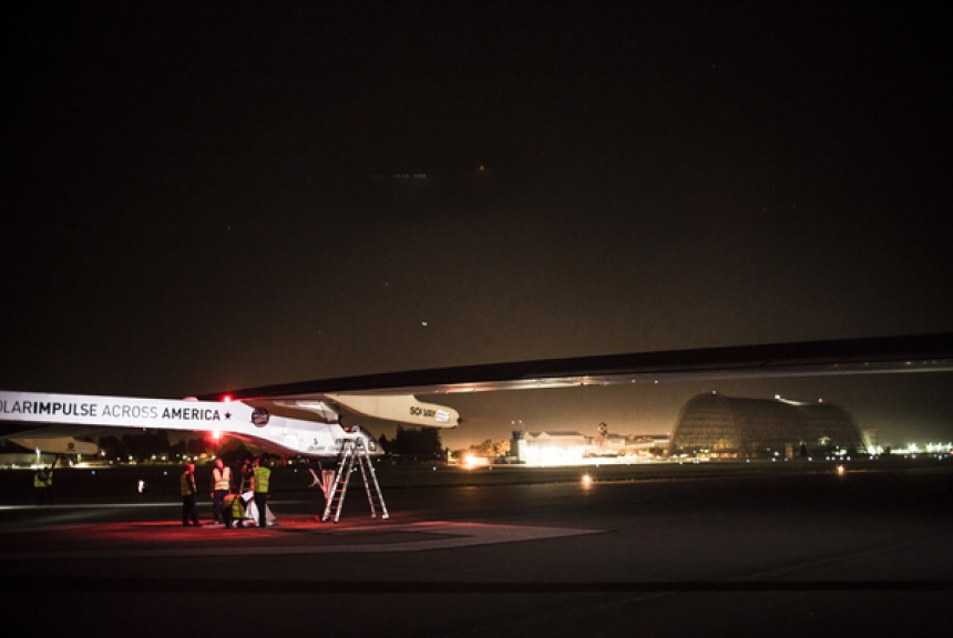 Aveo Lights on the Solar Impulse, USA Transcontinental Solar Power Airplane Flight