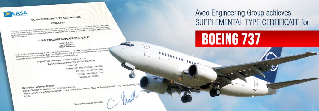 Aveo Engineering Group achieves EASA SUPPLEMENTAL TYPE CERTIFICATE for BOEING 737