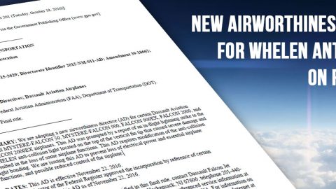 New airworthiness directive for Whelen anti collision on Falcon Jets