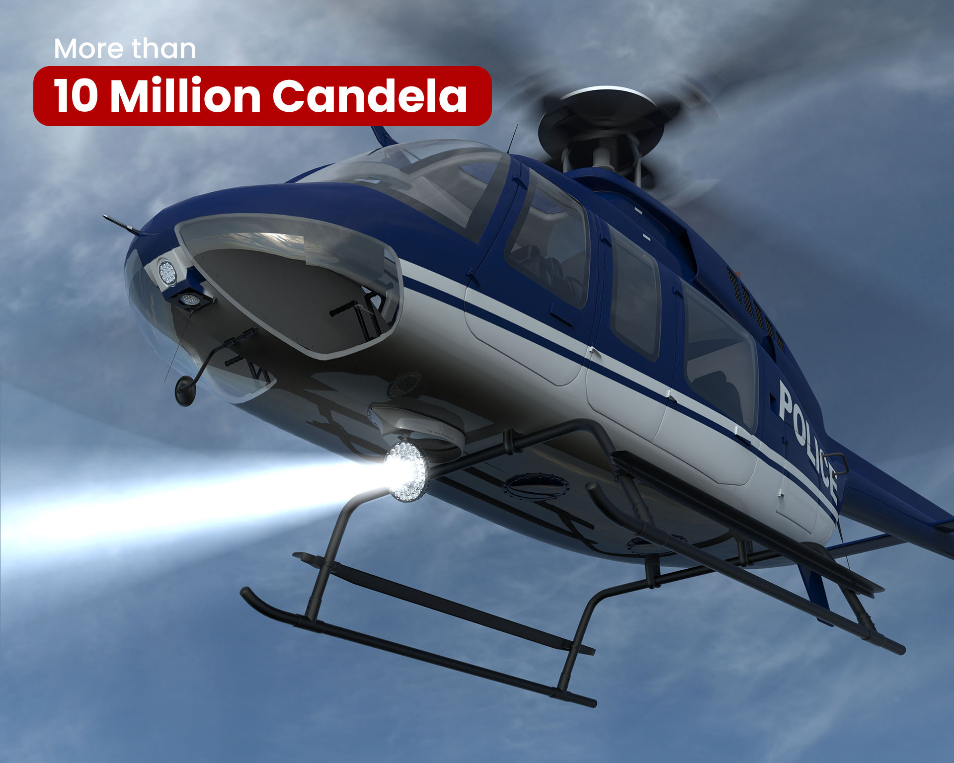Aveo Super Sapphire - Helicopter searchlight Aveo Super Sapphire - Helicopter searchlight